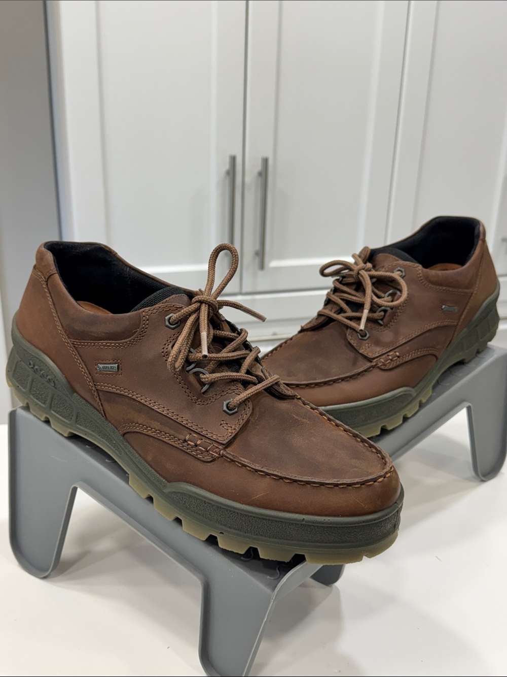 ECCO Track GORE-TEX Brown Leather Walking Shoes – Men’s EU 46 / US 12–12.5